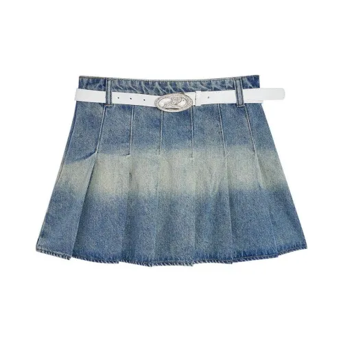 Love to serve Denim Short Skirts Women's Denim Blue