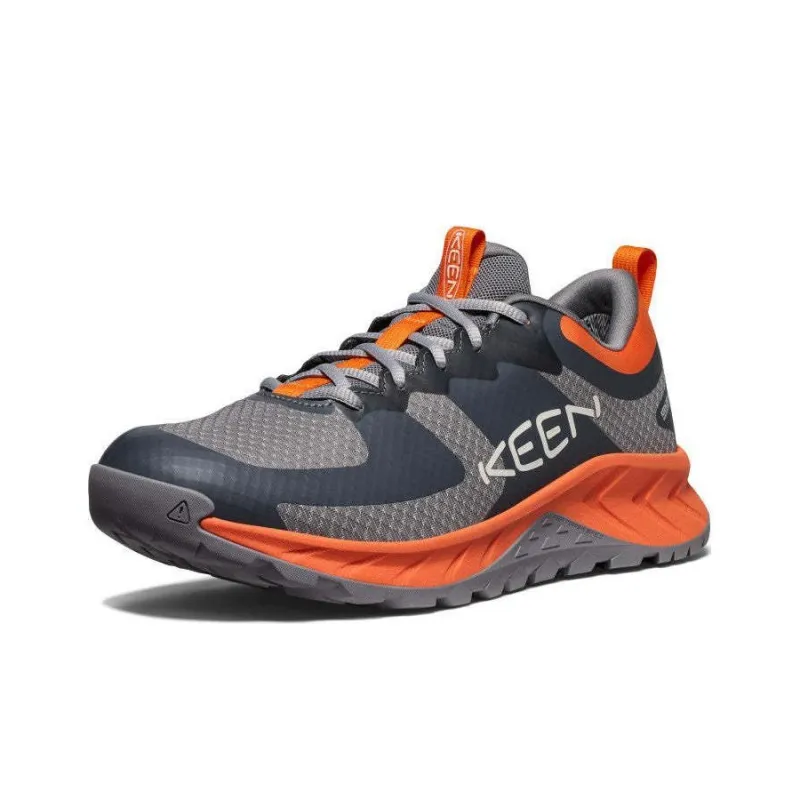 KEEN Versacore Slip-Resistant Water-Resistant Low-Top Hiking Shoes Men's Gray Orange-1