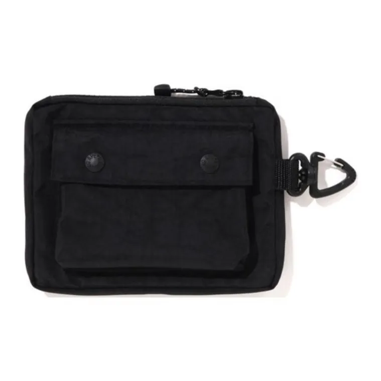 A BATHING APE Polyester Shoulder Bag, Crossbody Bag Regular Men's Black-7