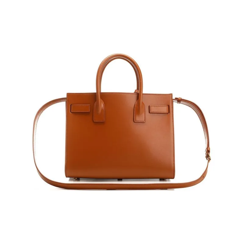 SAINT LAURENT SAC DE JOUR Calfskin Tote Bag Shopping Bag Shoulder Bag Handbag Unisex Brown-2