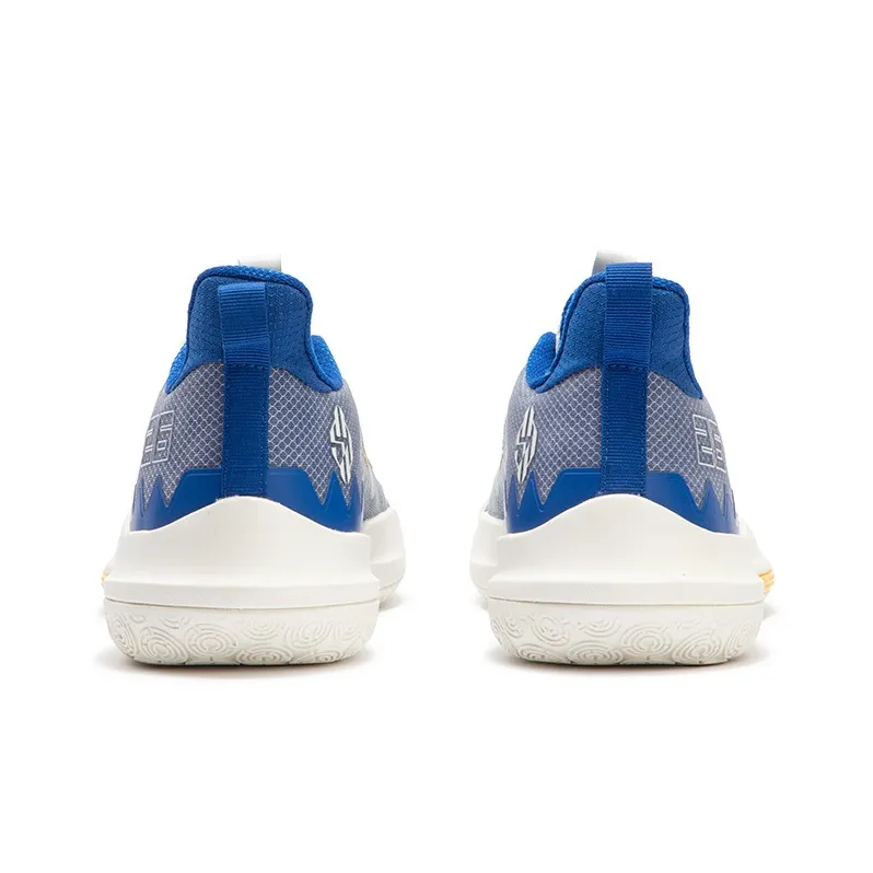 361° DVD Team Assist Future Cushioning Anti Slip Wear Resistant Breathability Low Top Basketball Shoes Men's Blue White-3