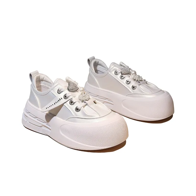 Junjali Anti-Slip And Wear-Resistant Lightweight Height Increasing Low-Top Casual Shoes Women's-3