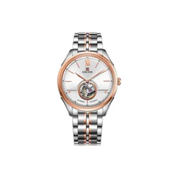 EBOHR Sky Wing Collection Automatic Mechanical Movement Stainless Steel Strap Watch Men's Watches Silver Dial