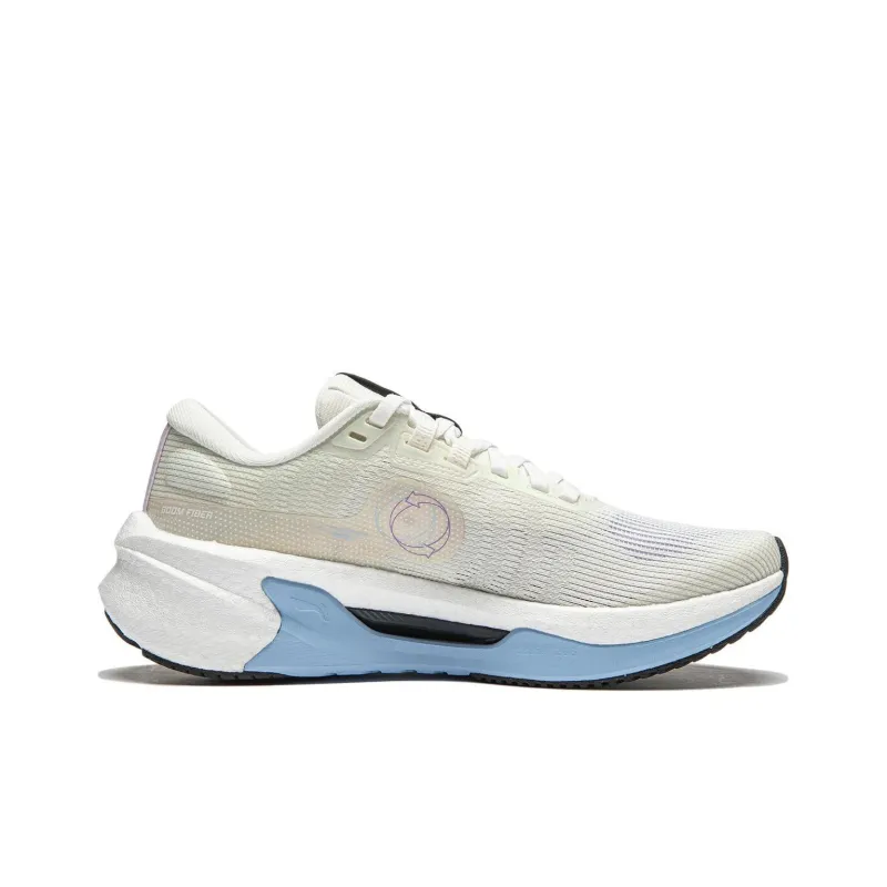 LINING Furious Rider 7.0 V2 Running Shoes Women's Low Top Ivory/Black/Sky Blue-1