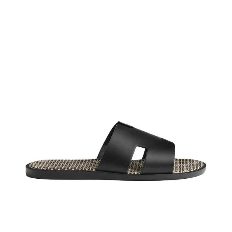 HERMES Izmir Slide Slippers Men's Black-1