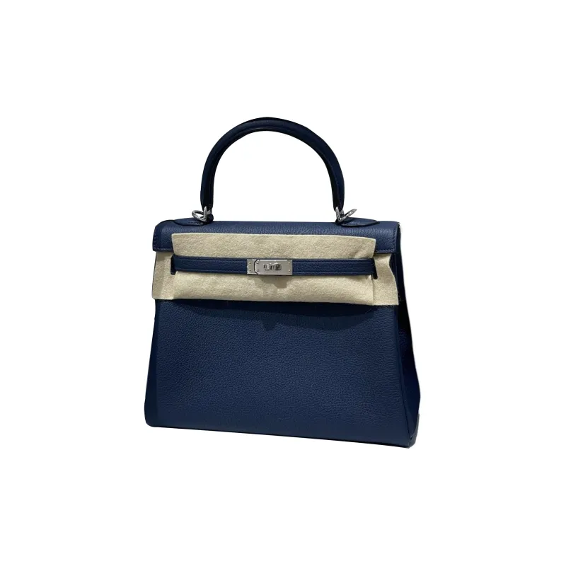 HERMES Kelly Togo Calfskin Kelly Bag Handbags Women's 7U Navy Navy-0