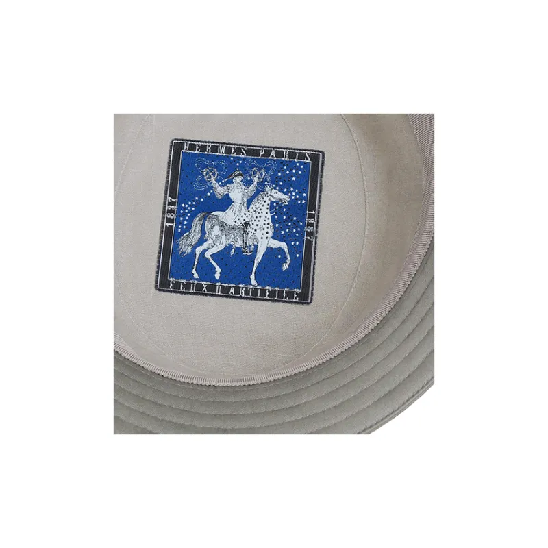 HERMES Cotton Bucket Hats Unisex Gray-1
