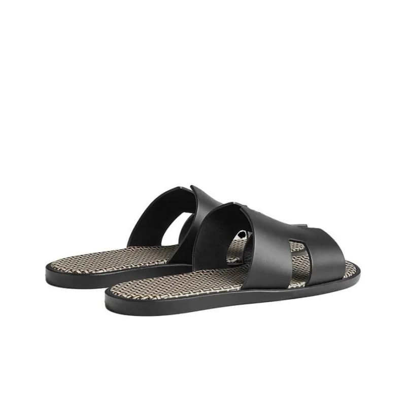 HERMES Izmir Slide Slippers Men's Black-3