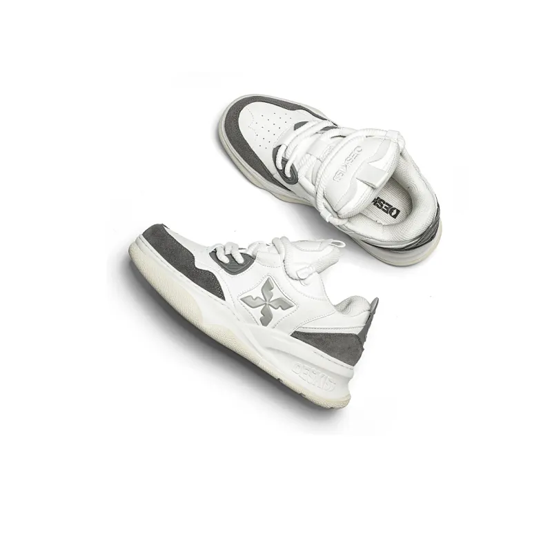 DESKISS Skateboard Shoes Men Low Top Glacier Gray-5