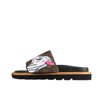 LOUIS VUITTON Slip Resistant Slide Slippers Women's Brown