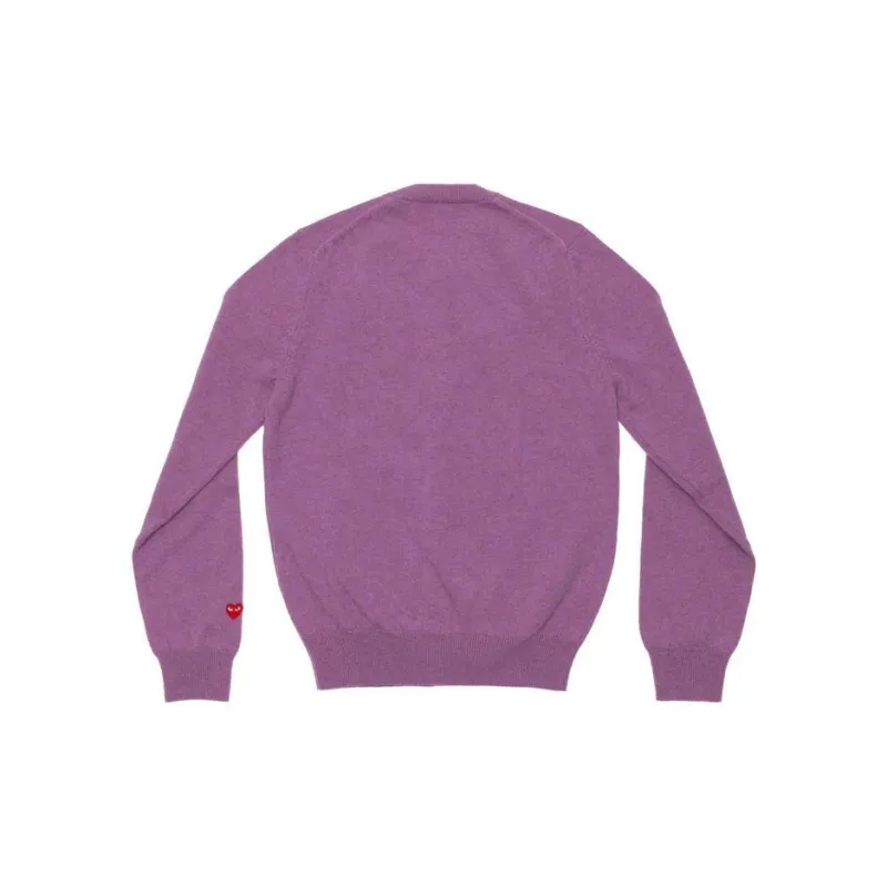 CDG Play Sweaters Unisex Purple-1