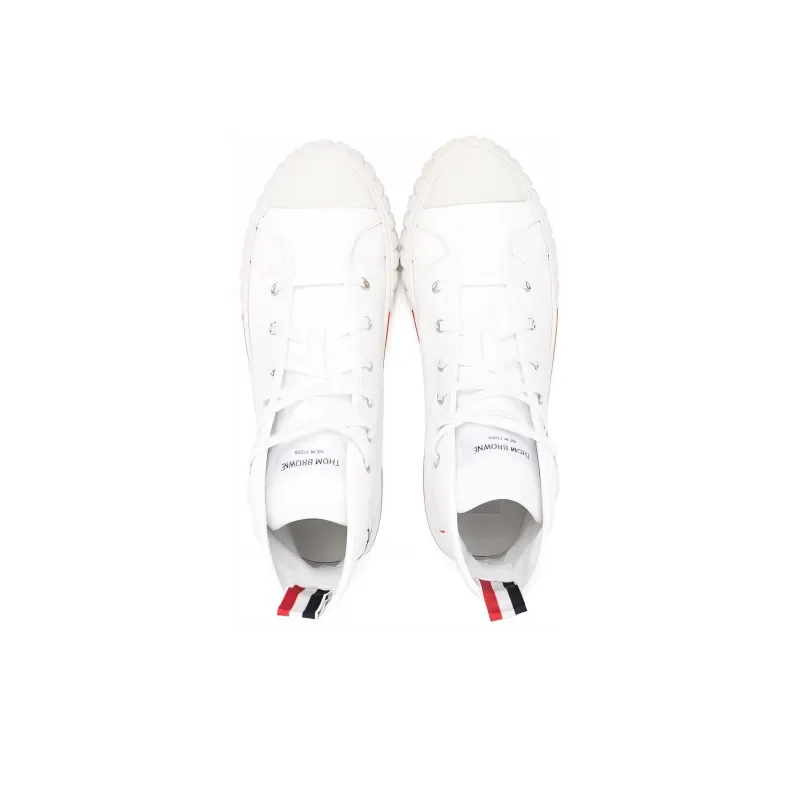 THOM BROWNE High top Leather Sneakers-4