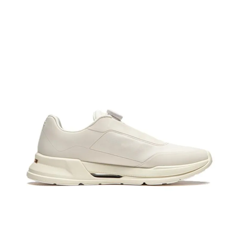 LI NING 1990 Du Xing Cushioning Height Increase With Rebound Running Shoes Men's Ecru-1