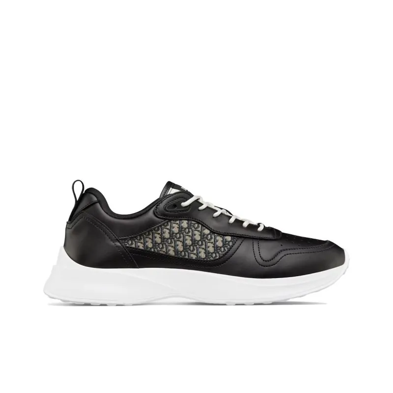 DIOR B25 Runner Black Smooth Calfskin Oblique Jacquard-1