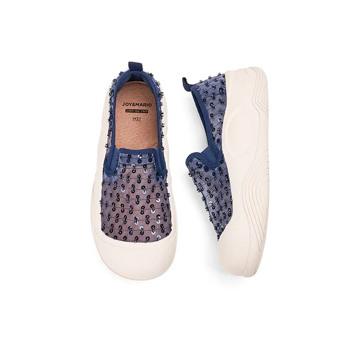 Joy&Mario Loafers Women's Champagne/Dark Blue-3