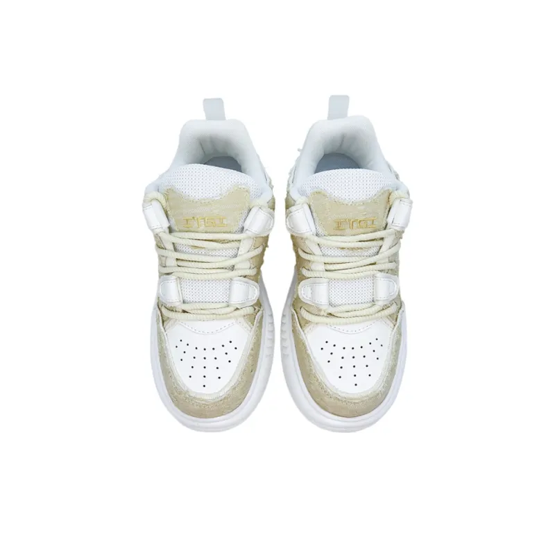 ITGI Cushioning Lightweight Height Increasing Low Top Casual Shoes Unisex Beige-3