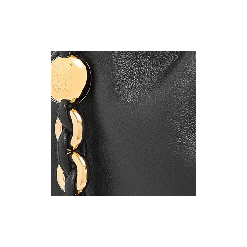 LOEWE Flamenco Sheepskin Bucket Bag Handbag Shoulder Bag Crossbody Bag Women's Black-9