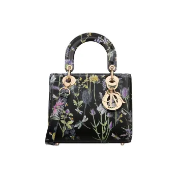 DIOR Lady Dior Calfskin Lady Dior Bag, Shoulder Bag, Crossbody Bag, Handbag Small Size Women's Black