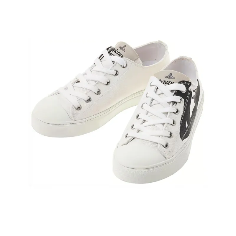 Vivienne Westwood Low Top Skateboard Shoes Women's White-2