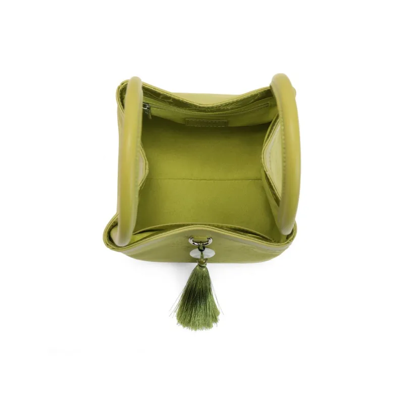 BELLE Premium Shoulder Bag, Crossbody Bag Trumpets Women's Green-2