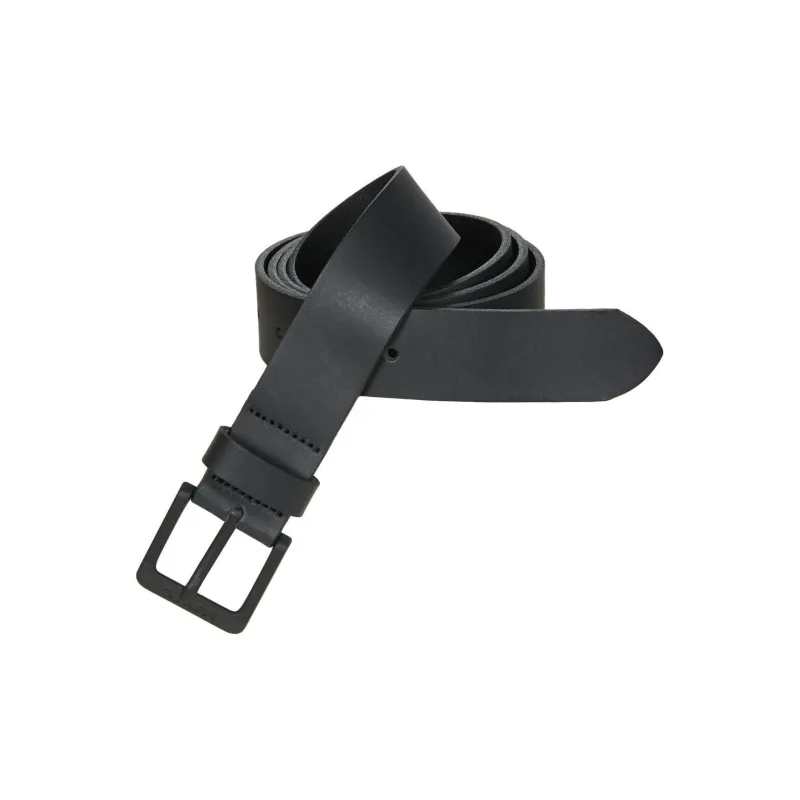 Levi's Letter Logo Print Leather Leather Belts Men's Black Width 3.5CM-2