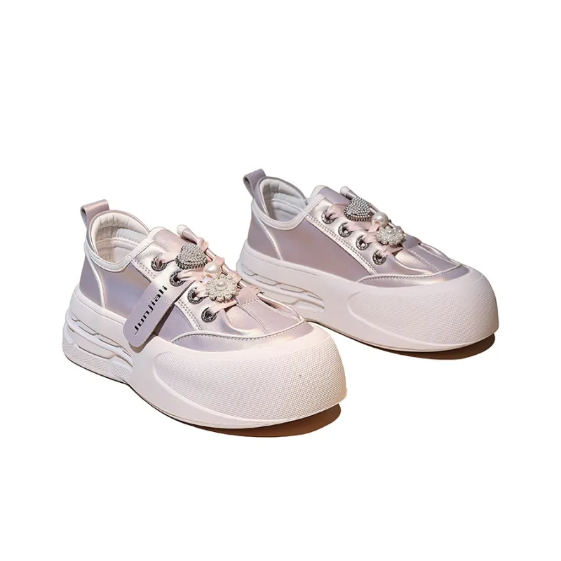 Junjali Anti-Slip And Wear-Resistant Lightweight Height Increasing Low-Top Casual Shoes Women's-1