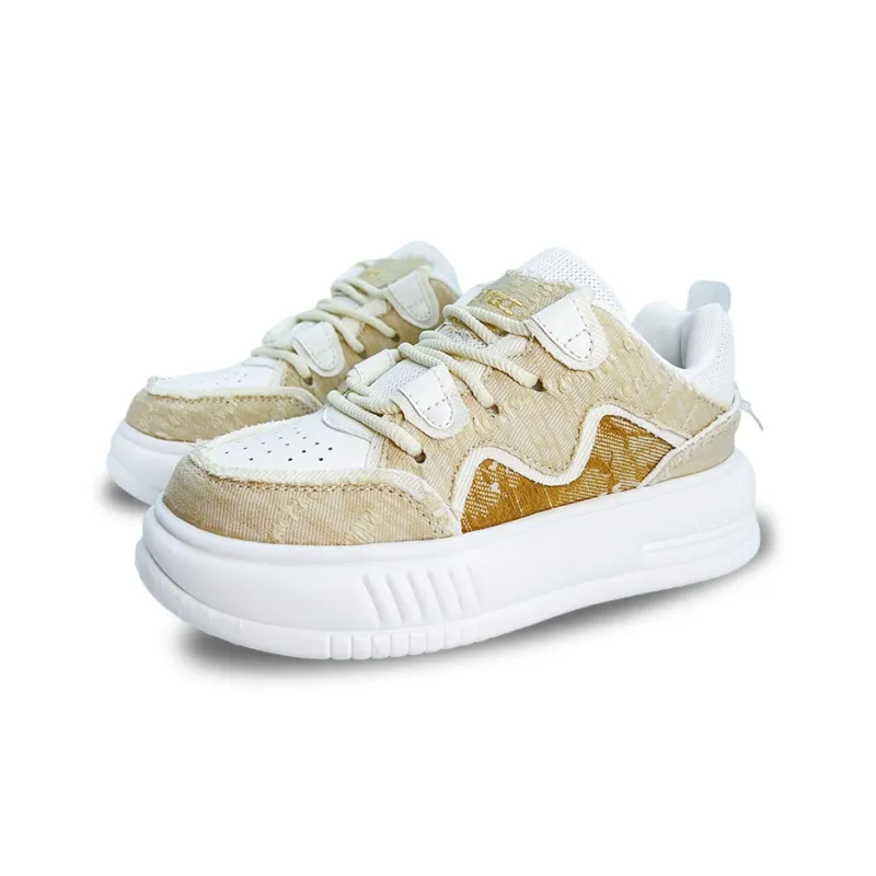 ITGI Cushioning Lightweight Height Increasing Low Top Casual Shoes Unisex Beige-2