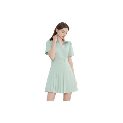 Caroline Short-Sleeved Dresses Women's Lake Green