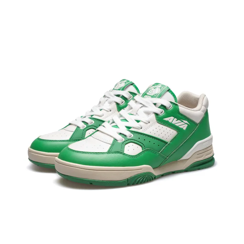 AVIA 855L Series Cushioning Coverage Wear Resistant Slip Resistant Low Top Vintage Basketball Shoes Women's White Green-2