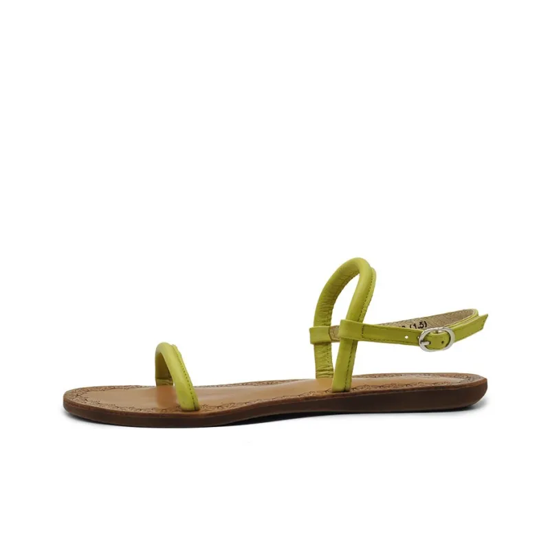 ARTMU Beach Sandals Women's Apricot/Grass Green/Khaki-12