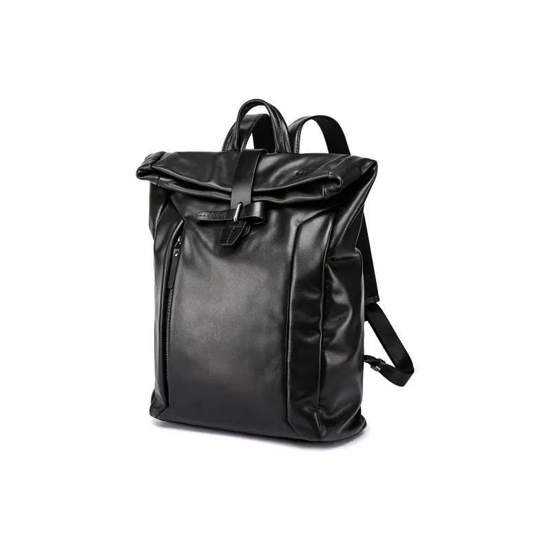 FAIRWHALE Cow Leather Backpack Regular Men's Black-1