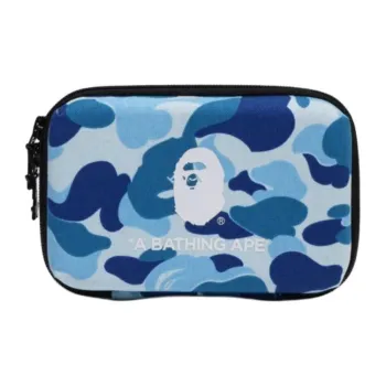 A BATHING APE Cotton Clutch Medium Size Men's Blue/Pink/Green