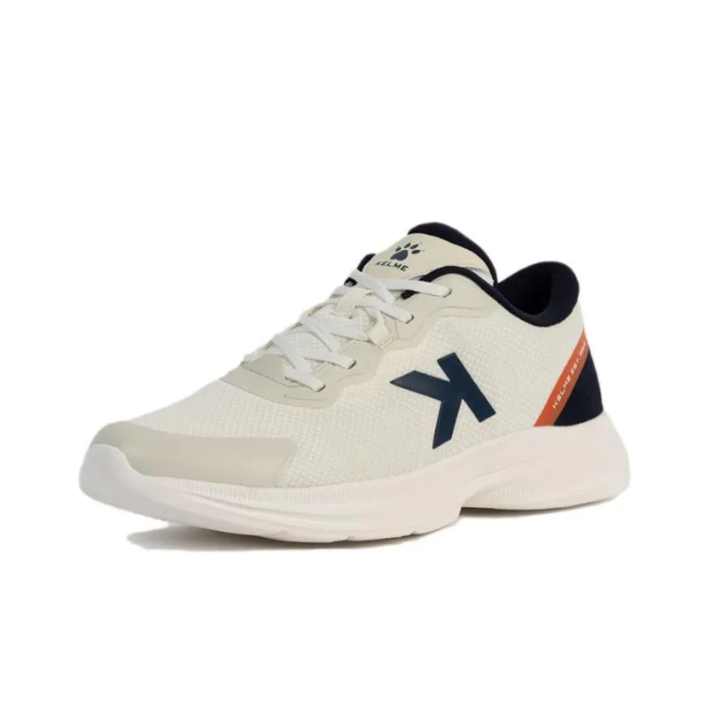 KELME Cushioning Wear Resistant Low Top Casual Running Shoes Unisex Beige Yellow-2
