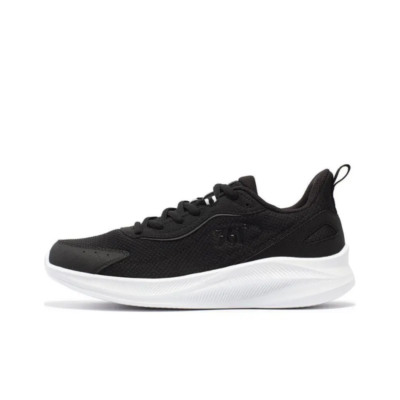 361° Breathable Lightweight Low-Top Running Shoes Men's Black White-0