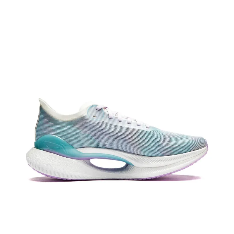 LiNing Jueying 2 Essential Cushioning Anti Slip And Wear Resistant Rebound Low Top Running Shoes Men's White Purple-1