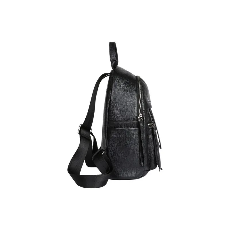 VINEY Cow Leather Backpack Handbag Tubas Women's Black-4