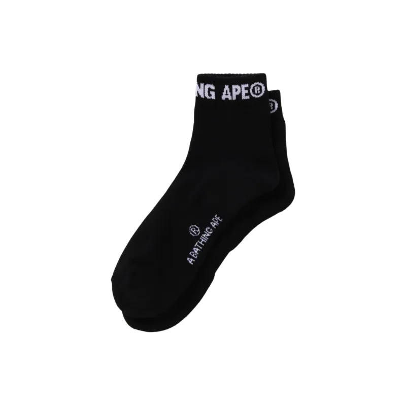 Bape Logo Short Socks White-0