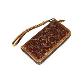DOSRFINI Crazy Horse Leather Genuine Leather Top Grain Cow Leather Wallet Unisex