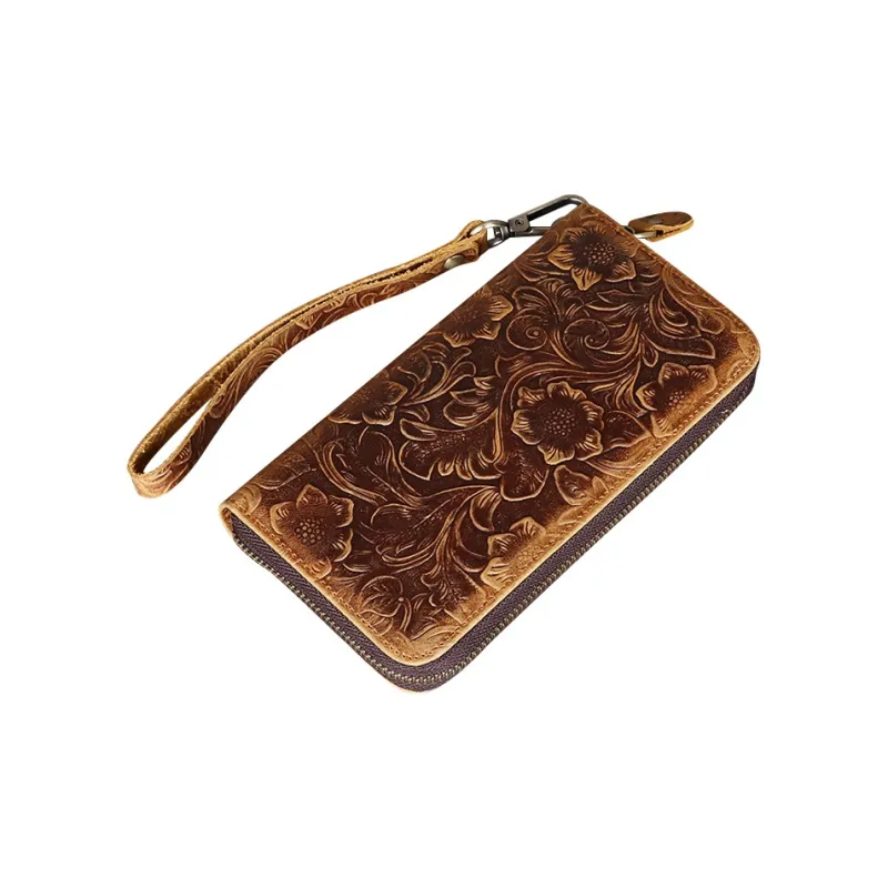 DOSRFINI Crazy Horse Leather Genuine Leather Top Grain Cow Leather Wallet Unisex-0