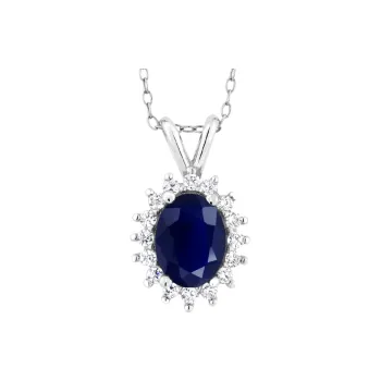 Carlo Bianca 925 Sterling Silver With Sapphire Necklaces Women's