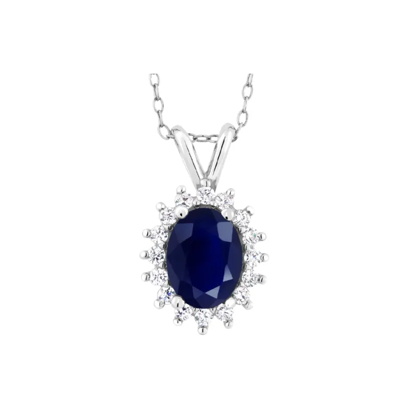 Carlo Bianca 925 Sterling Silver With Sapphire Necklaces Women's-0
