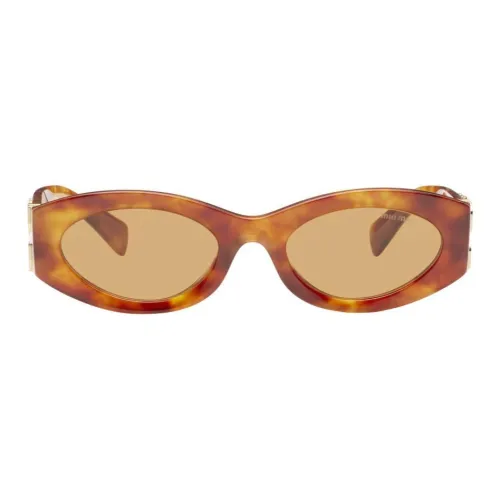 miu ballerina miu ballerina Oval Sunglasses Women's Tortoiseshell