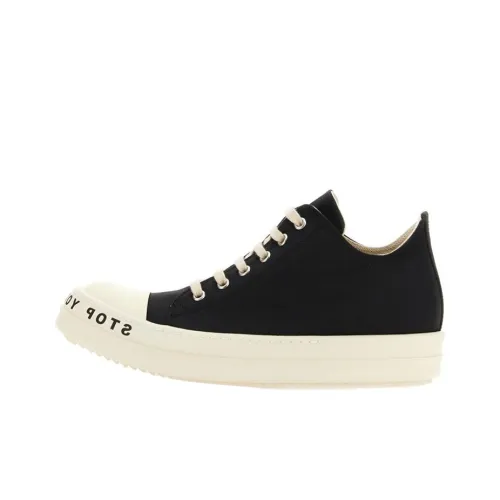 Rick Owens DRKSHDW Skateboard Shoes Women's Low-Top Black