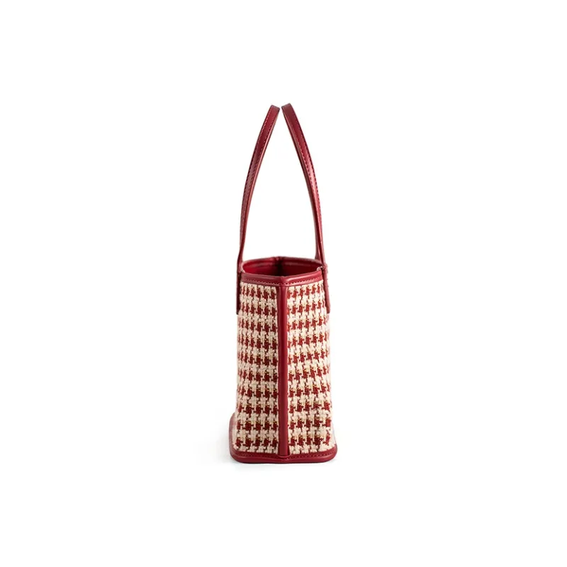 Vigno Synthetic Leather Woolen Handbag Combo Bag Regular Women's Red-2
