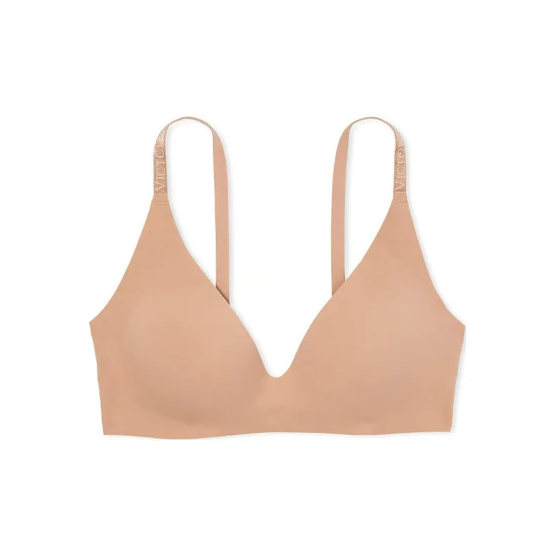 Victoria's Secret PINK THE T-SHIRT T-Shirt Push-Up Comfort Bra/Praline Bra Women's Fruit Seed Candy-0