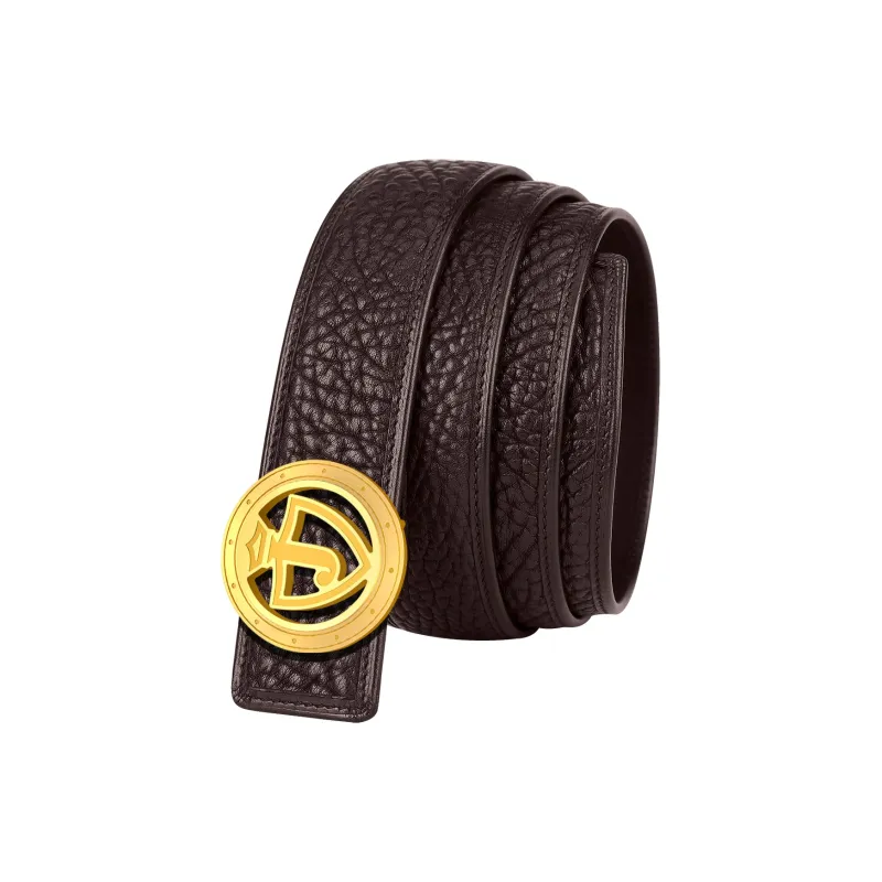 Jaylen Oos Wild Cow Leather Textured Top Grain Cow Leather Stainless Steel Smooth Buckle Leather Belts Men's 3.8cm-8