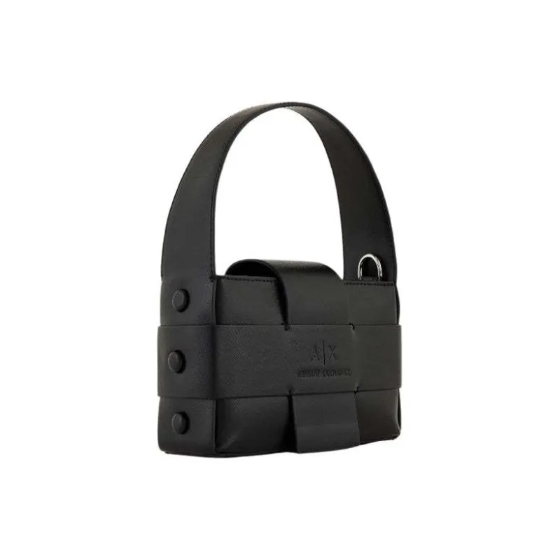 ARMANI EXCHANGEAE Polyurethane Shoulder Bag, Crossbody Bag, Handbag Women's Black-1