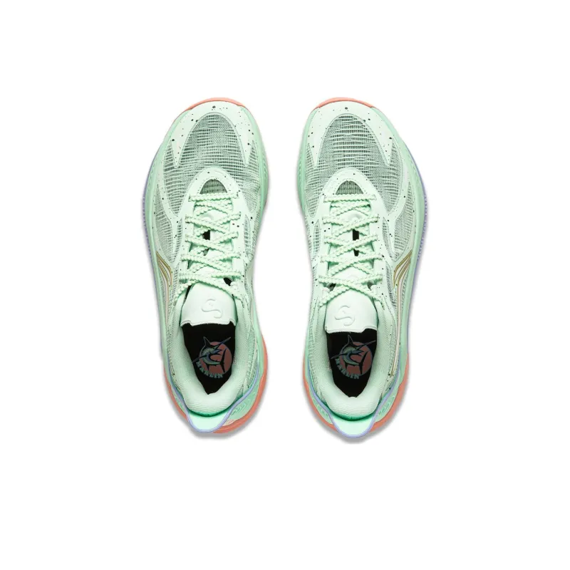 LiNing SONIC 12 Cushioning Anti Slip Wear Resistant Breathability Low Top Basketball Shoes Men's Green-4