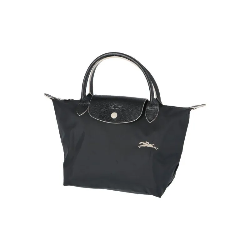 LONGCHAMP Le Pliage Club Polyamide Canvas Shopping Bag, Dumpling Bag, Handbag Trumpets Women's Black-2