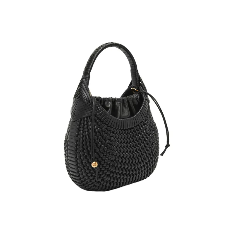 LOEWE Calfskin Woven Bag, One Shoulder, Crossbody, Portable Women's Black-2